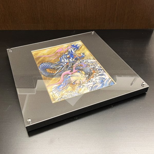 Photo2: Seiryu - Azure Dragon Framed Porcelain Art by Kinryu Kiln (2)