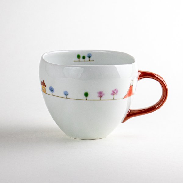 Photo1: Mug Kazeno mori Red (1)