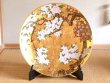 Photo1: Decorative Plate Kinpaku zakura Cherry blossoms with gold leaf (45cm/17.7in) (1)