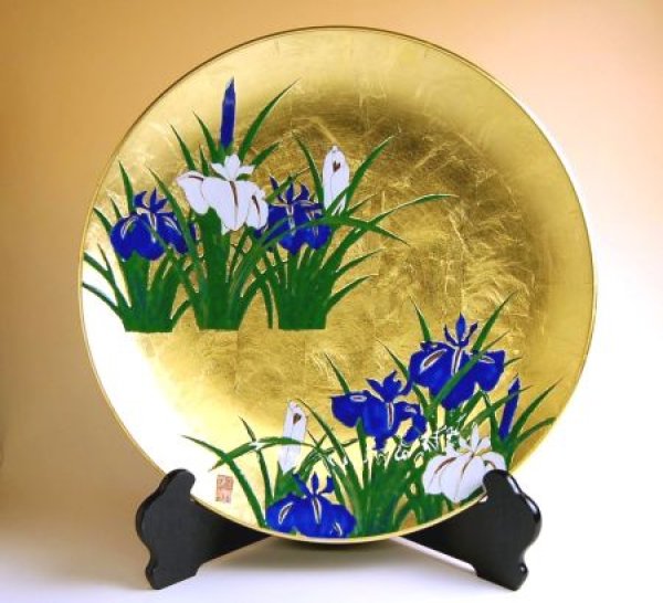 [Made in Japan] Kinrante Shoubu Ornamental plate（40ｃｍ）