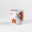 Photo1: Sake Cup Akae sakura chirashi Cherry blossoms (6cm/2.3in) (1)