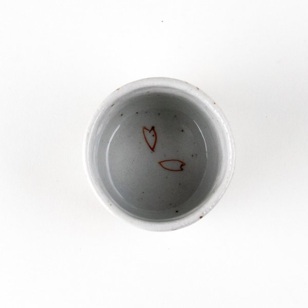 Photo3: Sake Cup Akae sakura chirashi Cherry blossoms (6cm/2.3in) (3)