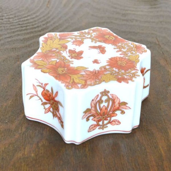 Photo4: Water dropper for calligraphy Kinsai kachoumon in wooden box (4)