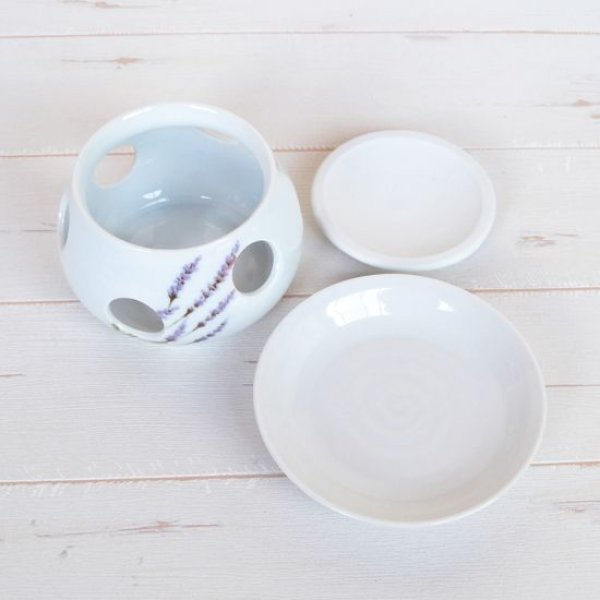 Photo3: Tea incense Burner Lavender (3)