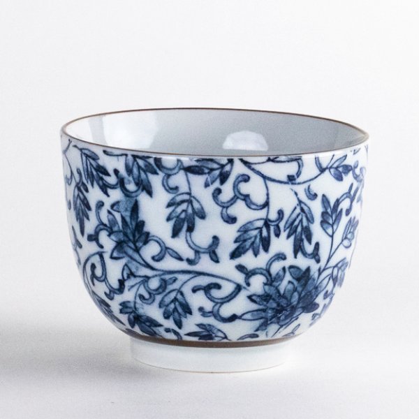 Photo1: Yunomi Tea Cup for Green Tea Dami Karakusa Ivy (1)