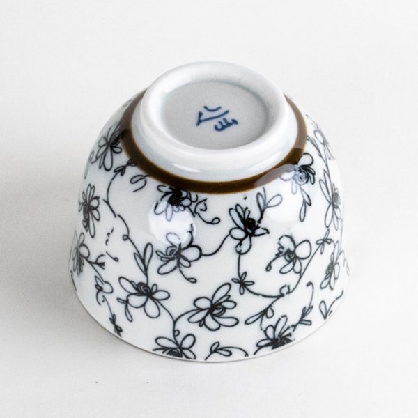 Photo3: Yunomi Tea Cup for Green Tea Bara Rose (3)