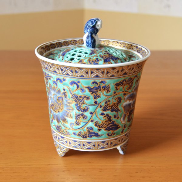 Photo2: Incense burner Karakusa-Shishi | Fukuji Kitamura Traditional Craftsperson work (2)