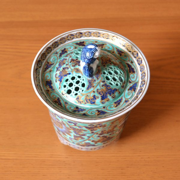 Photo3: Incense burner Karakusa-Shishi | Fukuji Kitamura Traditional Craftsperson work (3)