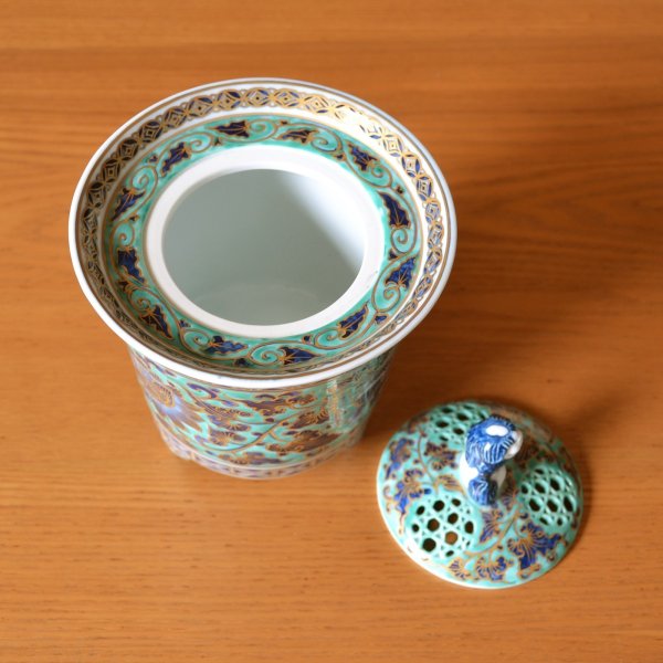 Photo4: Incense burner Karakusa-Shishi | Fukuji Kitamura Traditional Craftsperson work (4)