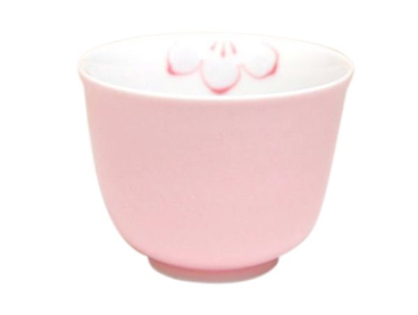 [Made in Japan] Pink flower Japanese green tea cup