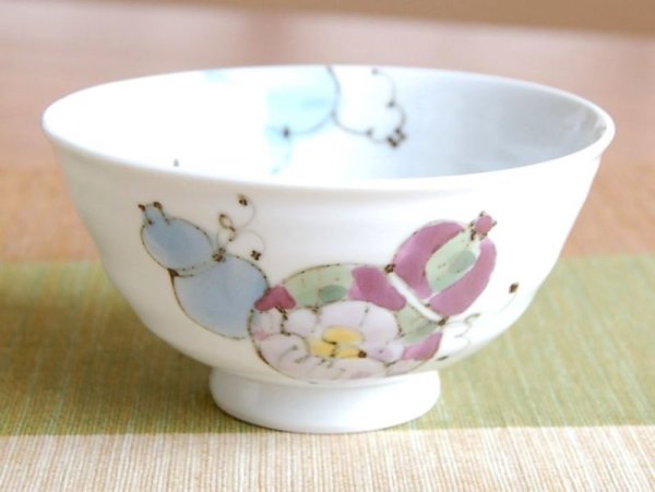 Photo2: Rice Bowl Hana mubyo (Blue) (2)