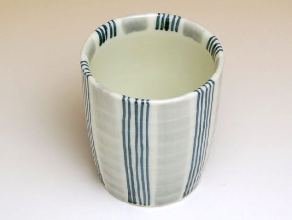 Photo2: Yunomi Tea Cup for Green Tea Inase (Blue) (2)