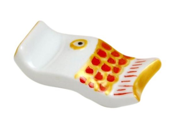 Photo1: Chopstick rest Kinsai koinobori (Red) (1)