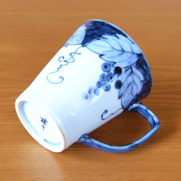 Photo6: Mug Fuchidami Budou Grape Blue (6)