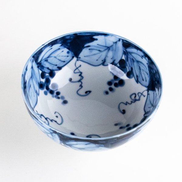 Photo3: Rice Bowl Fuchidami Bdou Grape Blue (3)