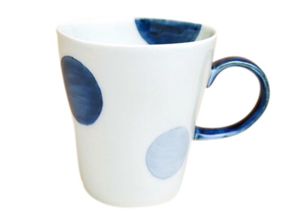 [Made in Japan] Nisai marumon (Blue) mug