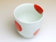 Photo2: Yunomi Tea Cup for Green Tea Nisai marumon (Red) (2)