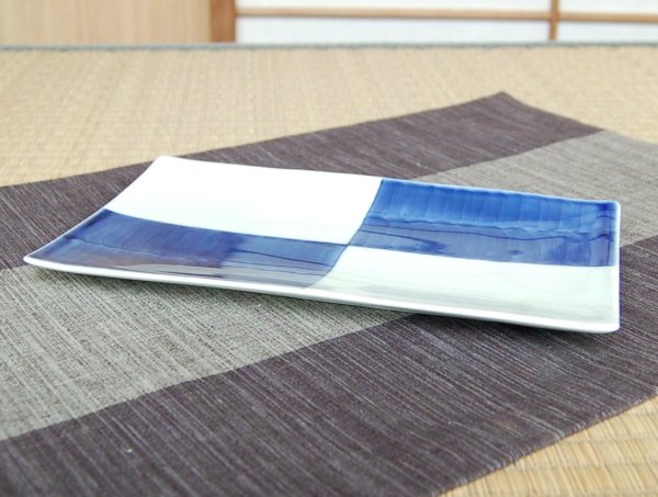 Photo2: Large Plate (23.7cm) Ichimatsu (2)