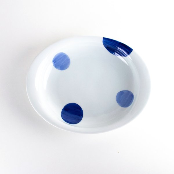 Photo2: Large Oval Plate Nisai-Marumon (24.8 cm/9.8 in) (2)