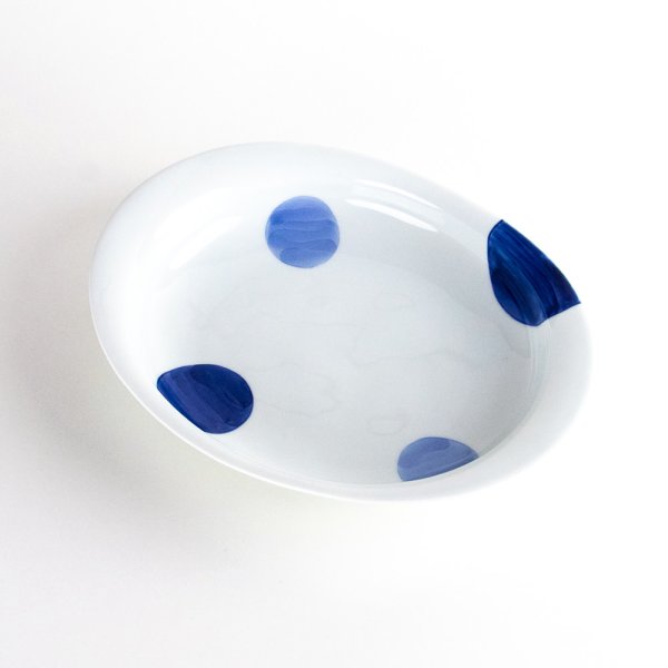 Photo3: Large Oval Plate Nisai-Marumon (24.8 cm/9.8 in) (3)
