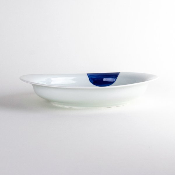 Photo6: Large Oval Plate Nisai-Marumon (24.8 cm/9.8 in) (6)