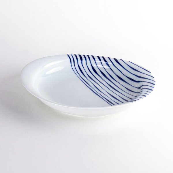 Photo1: Large Oval Plate Turezure-Tokusa (24.8 cm/9.8 in) (1)