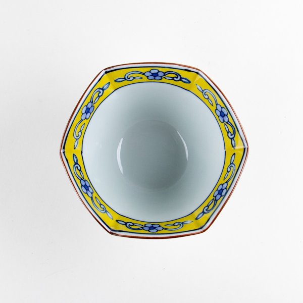 Photo3: Small Bowl Kidami ume karakusa (11cm/4.3in) (3)