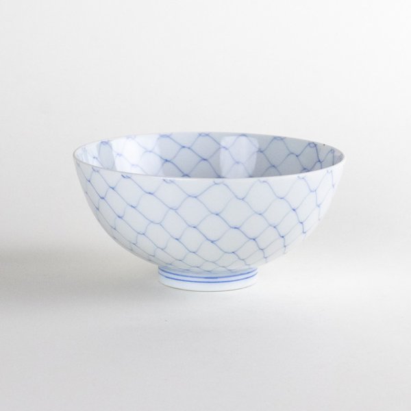 Photo1: Rice Bowl Naigai Ami Blue (1)