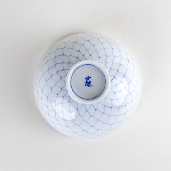 Photo4: Rice Bowl Naigai Ami Blue (4)