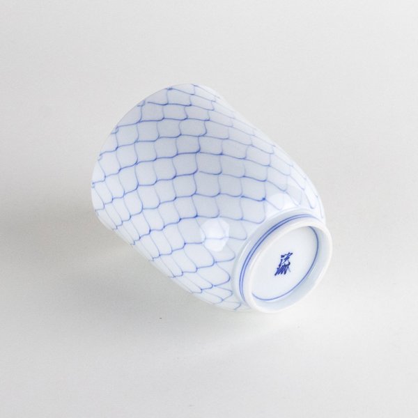 Photo3: Yunomi Tea Cup for Green Tea Naigai Ami Blue (3)