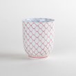 Photo1: Yunomi Tea Cup for Green Tea Naigai Ami Red (1)