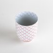 Photo2: Yunomi Tea Cup for Green Tea Naigai Ami Red (2)