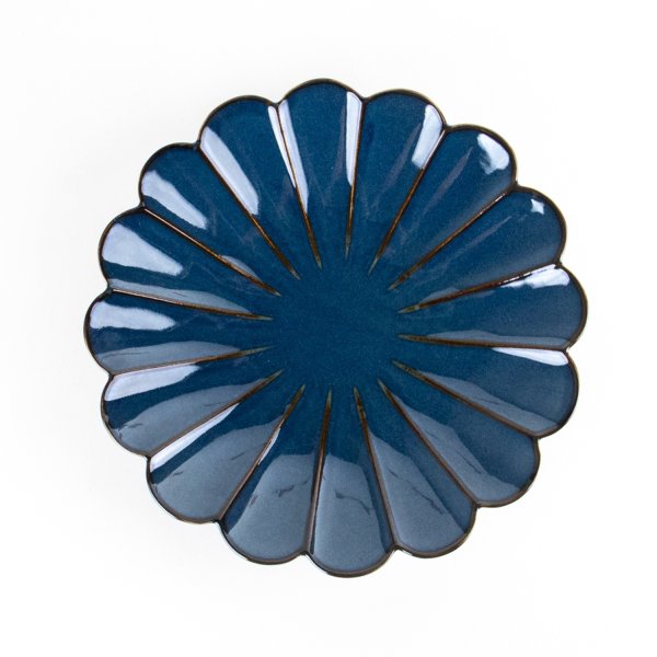 Photo2: Chrysanthemum-Shaped Large Plate Gunjo (21.8 cm/8.6 in) (2)