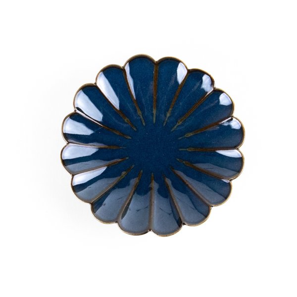 Photo2: Chrysanthemum-Shaped Small Plate Gunjo (12.5 cm/4.9 in) (2)
