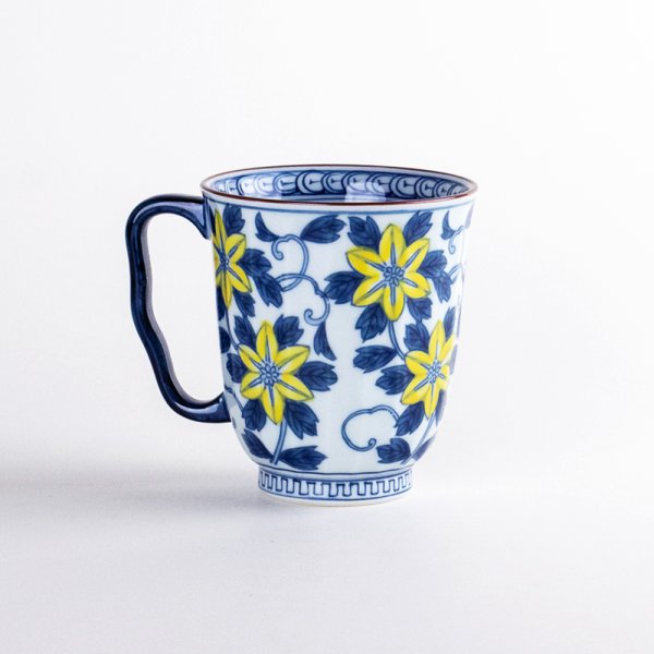 Photo2: Mug Shiro-Tessen Clematis Yellow (2)