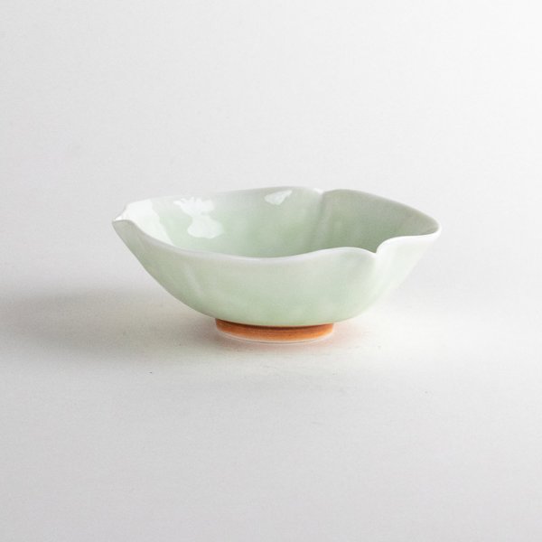 Photo2: Small Bowl Ryokusui Bidoro Green (10.5 cm/4.1 in) (2)