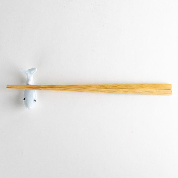 Photo6: Chopstick Rest Whale Blue-White (6)