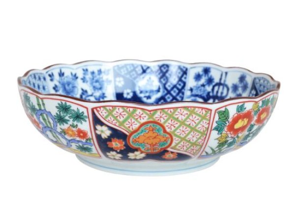 Photo1: Large Bowl Koimari shouchikubai Old imari style (21cm/8.3in) (1)