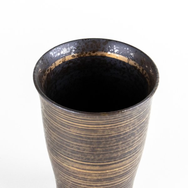 Photo5: Ceramic Beer Glass Fu-jin Gold (5)