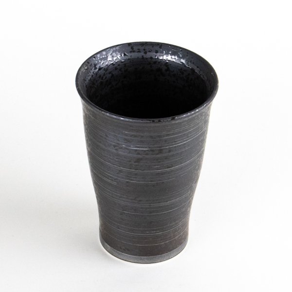 Photo2: Ceramic Beer Glass Fu-jin Silver (2)