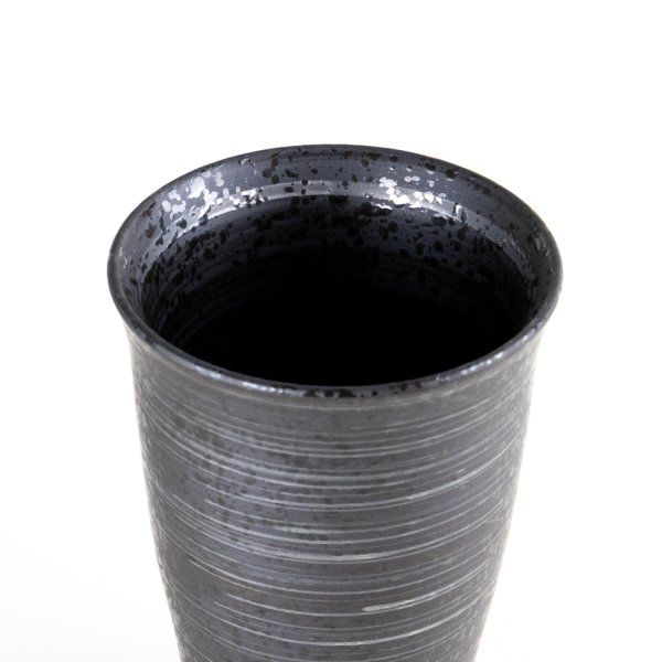 Photo5: Ceramic Beer Glass Fu-jin Silver (5)