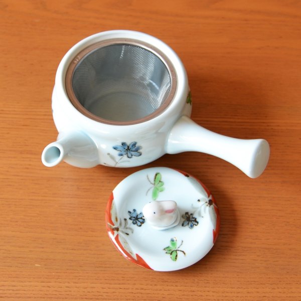 Photo5: Teapot Kyusu Shikisai Kobana Usagi Rabbit (5)