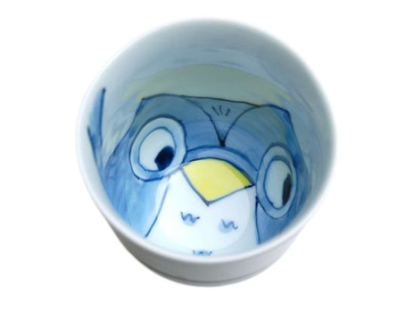 [Made in Japan] Yume fukurou owl (Blue) Japanese green tea cup