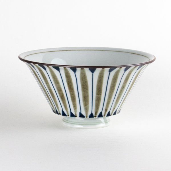 Photo1: Donburi Bowl for Noodles Sen-Tokusa (17.7 cm/7.0 in) (1)