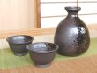 Photo2: Sake set 1 pc Tokkuri bottle and 2 pcs Cups Enka (2)