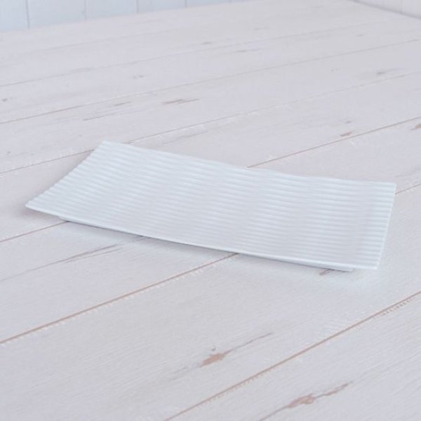 Photo2: Large Plate Tou kiriko White (22.3cm/8.8in) (2)