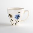 Photo1: Mug Chijire Hana Flower Blue (1)