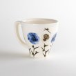 Photo2: Mug Chijire Hana Flower Blue (2)