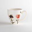 Photo1: Mug Chijire Hana Flower Red (1)