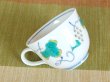 Photo4: Coffee Cup and Saucer Openwork Suisho budou Grape (Blue) (4)